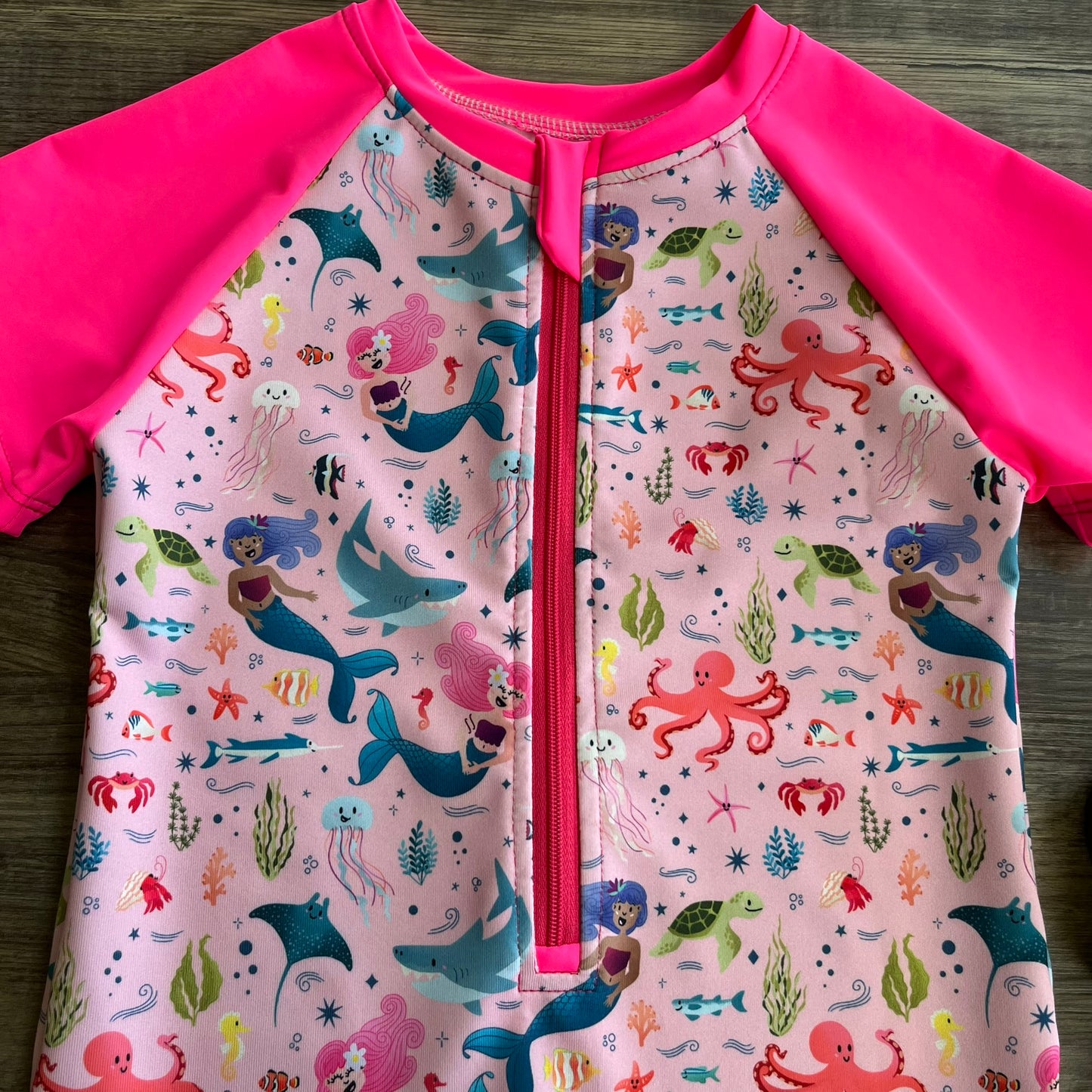 Mermaids - All in One Swim Suit - Ready to Post 4-5 Yrs
