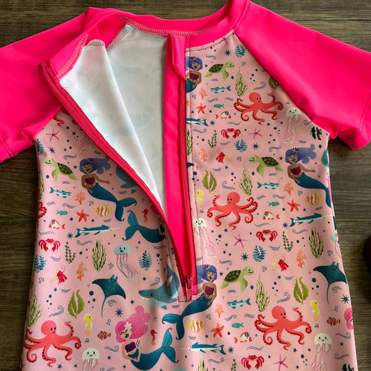 Mermaids - All in One Swim Suit - Ready to Post 4-5 Yrs