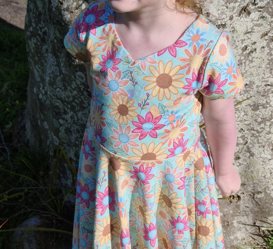 Christmas Woodland - Light - Bow Back Dress