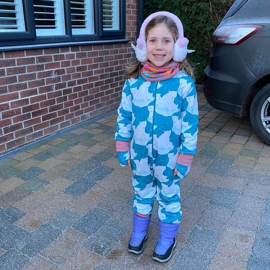Midnight Stripes - Warmer Fabric - Zip Up Snug-Alls