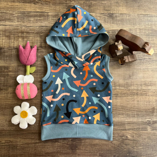 Hooded Vest/Top - Warmer Fabric
