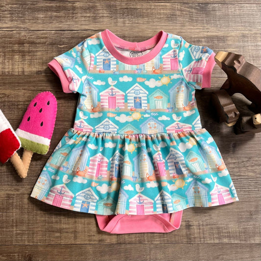 Christmas Friends - Blue - Bodysuit Dress
