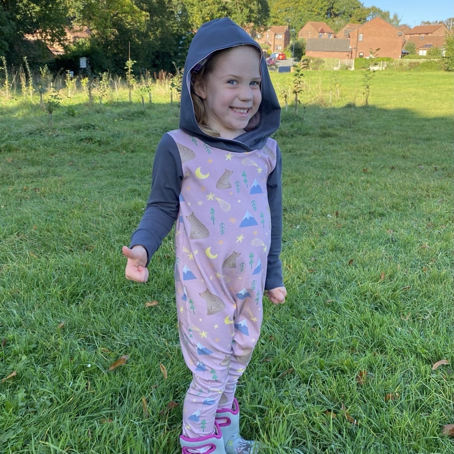 Christmas Woodland - Light - Pick and Mix Pull Up Romper