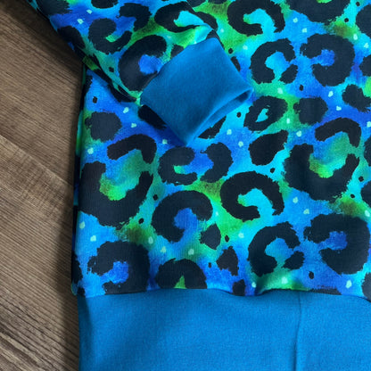 Leopard Blues Cosy Cowl - 3-4 Years - Ready to Post