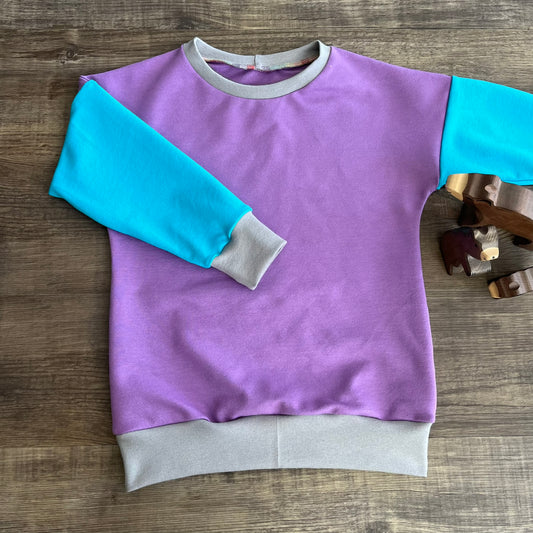 Slouchy Sleeve colour block Jumper - Ready to Post