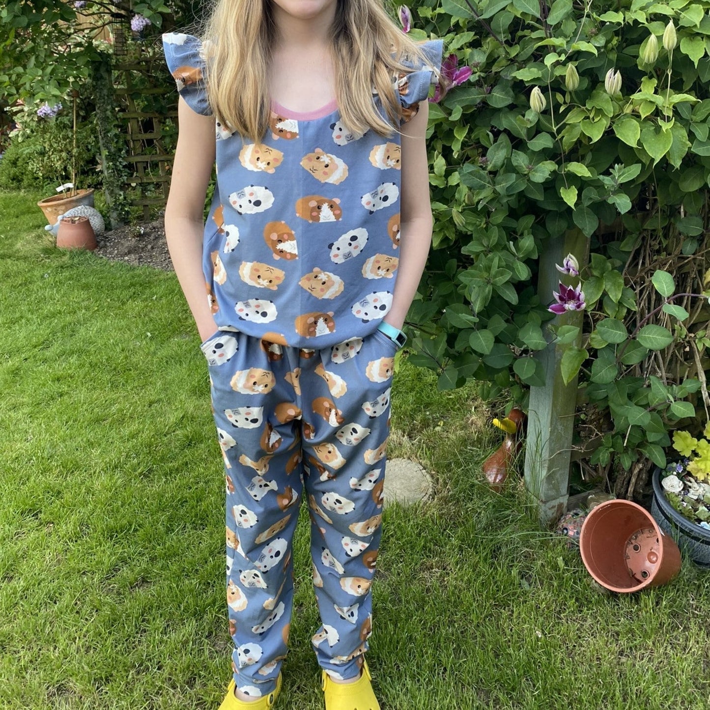 Christmas Friends - Blue - Big Kid Playsuit