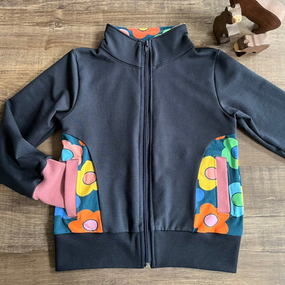 Natural Stripes - Warmer Fabric - Zip Up Jacket