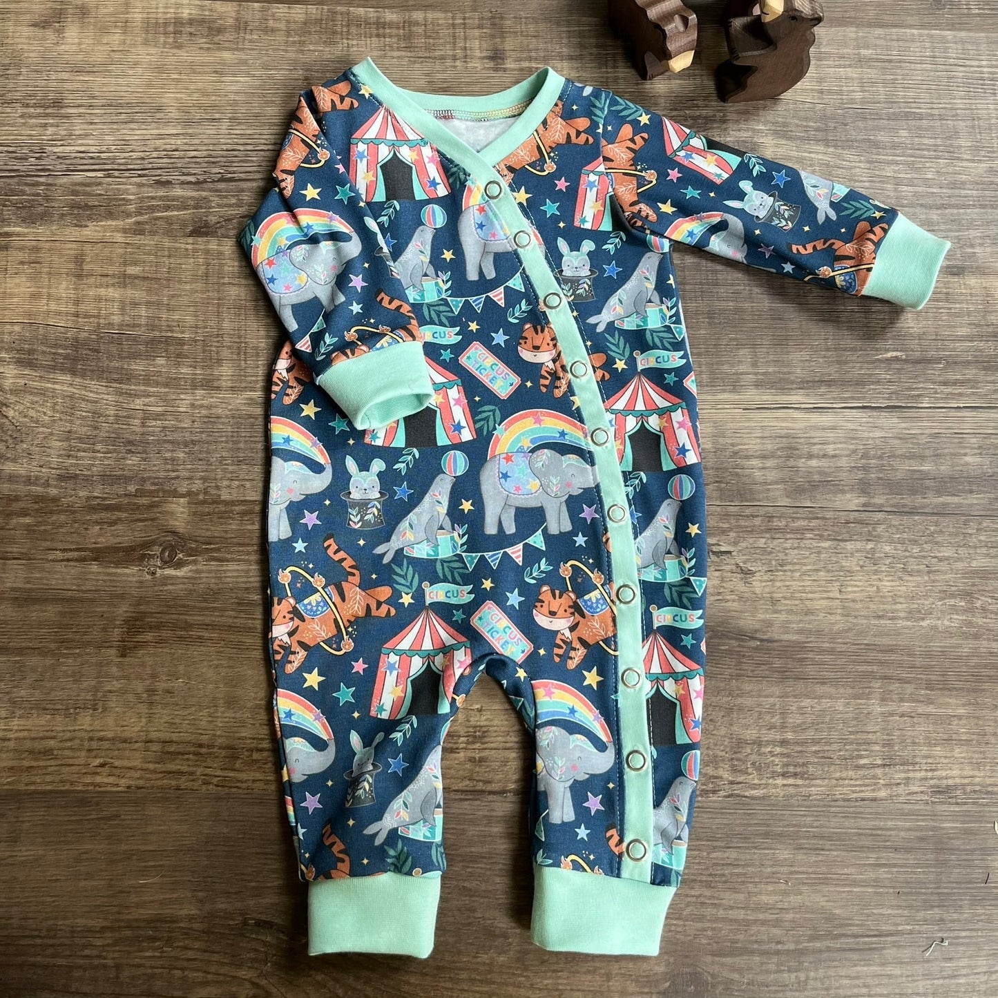 Christmas Woodland - Light - All in One Babygrow