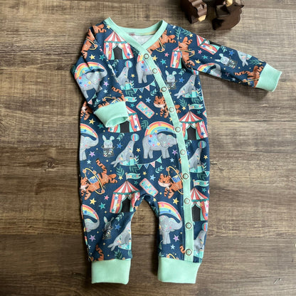 Christmas Woodland - Light - All in One Babygrow