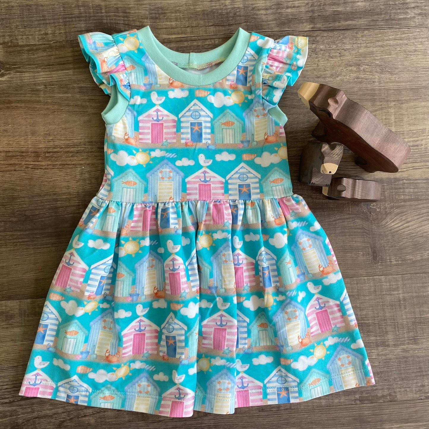 Beach Huts - Every Day Dress - Ready to Post