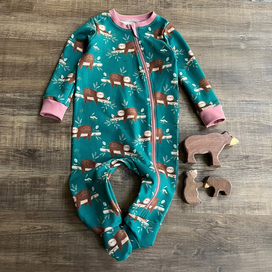 Christmas Woodland - Light - All in One Babygrow