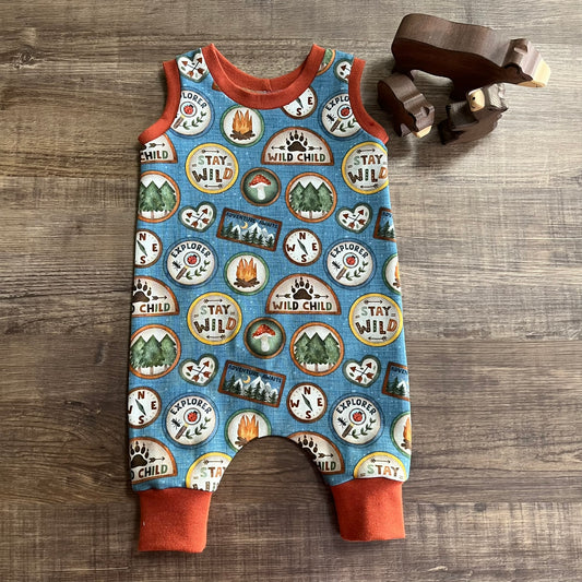 Stay Wild - Pull Up Romper - Ready to Post 0-3m