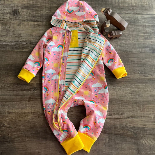 Christmas Woodland - Light - Long Zip Up Snug-Alls