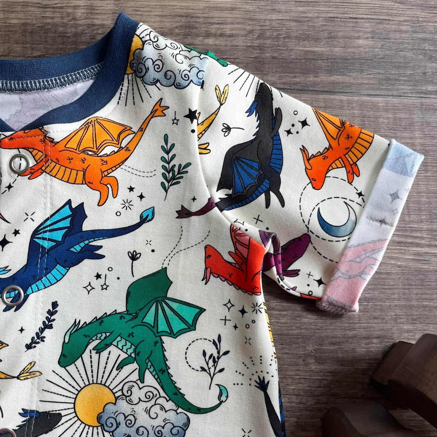 Weather Clouds - Popper Down Romper
