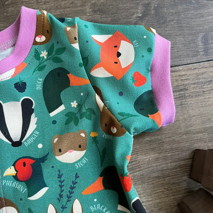 Meadow - Vibrant - Popper Down Romper