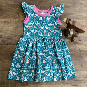 Easter Folk everyday dress - 12-18m - Ready to Post
