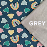 Hearts and Rainbows - Warmer Fabric - All in One