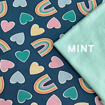 Hearts and Rainbows - All in One Babygrow