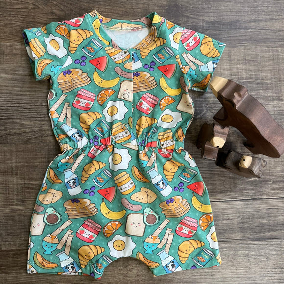 Shortie Playsuit with short sleeves in Cool Cats
