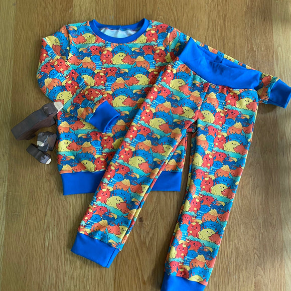 Sleepy Sloths - Warmer Fabric - Cuff Trousers